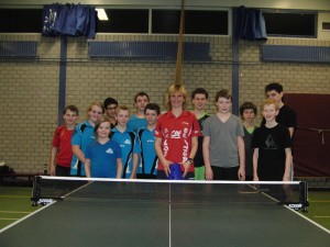 Bondscoach traint Hooglandse jeugdtafeltennissers