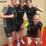 Jasper, Bas, Thom & Breun na de overwinning.
